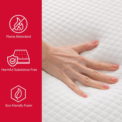 Colchón individual de espuma viscoelástica de gel de 8 pulgadas tamaño Queen