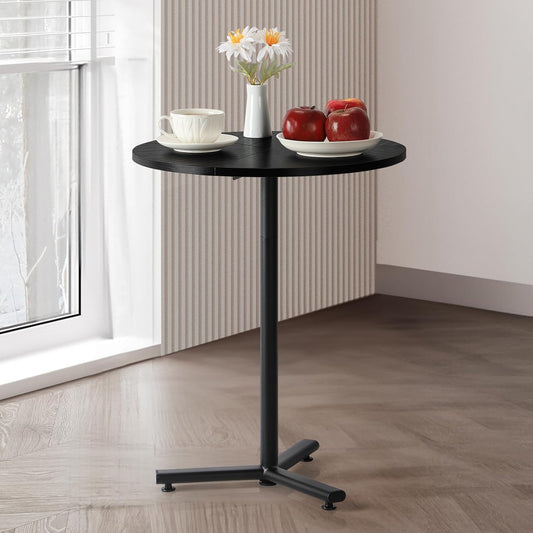 Mesa de comedor redonda pequeña, moderna mesa de cocina pequeña con parte...