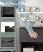 Giantex Mesita de noche con cajón, juego de 2 mesas auxiliares de madera con...