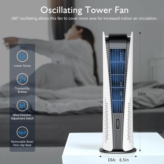 Ventilador de torre para dormitorio, ventilador oscilante para dormitorio,...