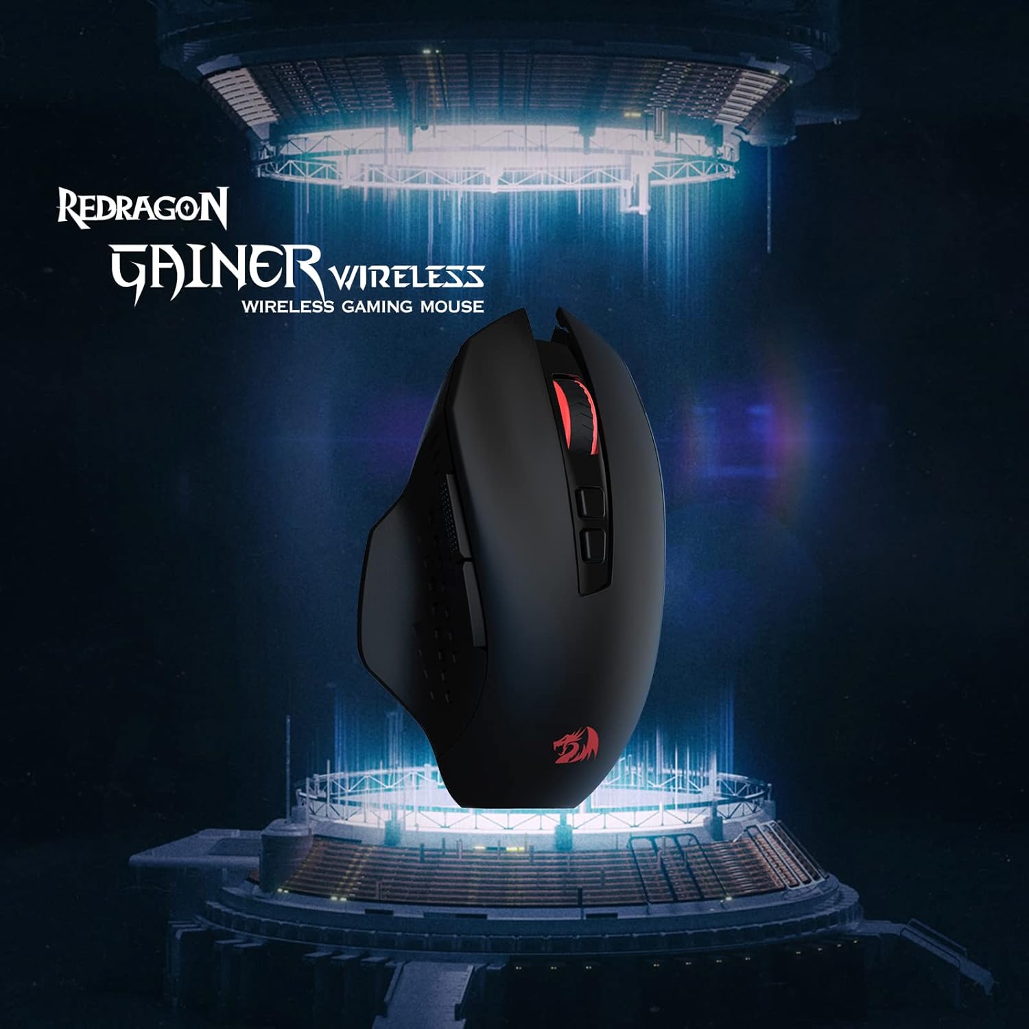 Redragon M656 Gainer - Mouse inalámbrico para juegos, 4000 DPI 2.4Ghz Gamer...