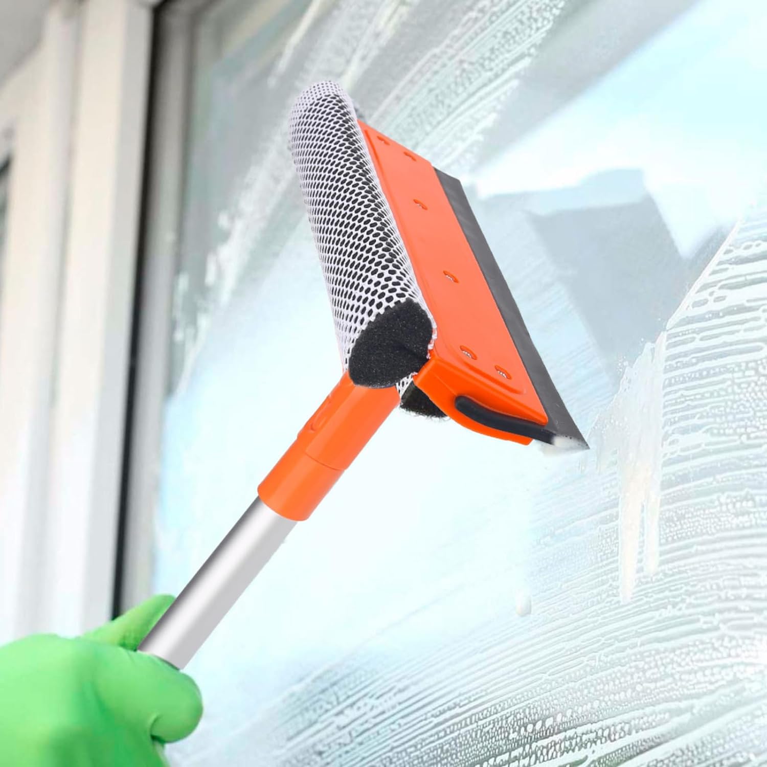 Escobilla de ventana para el hogar, herramienta de limpieza de ventanas con