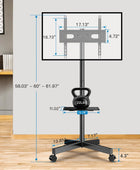 PERLESMITH Soporte de TV móvil para televisores de pantalla LCD LED...