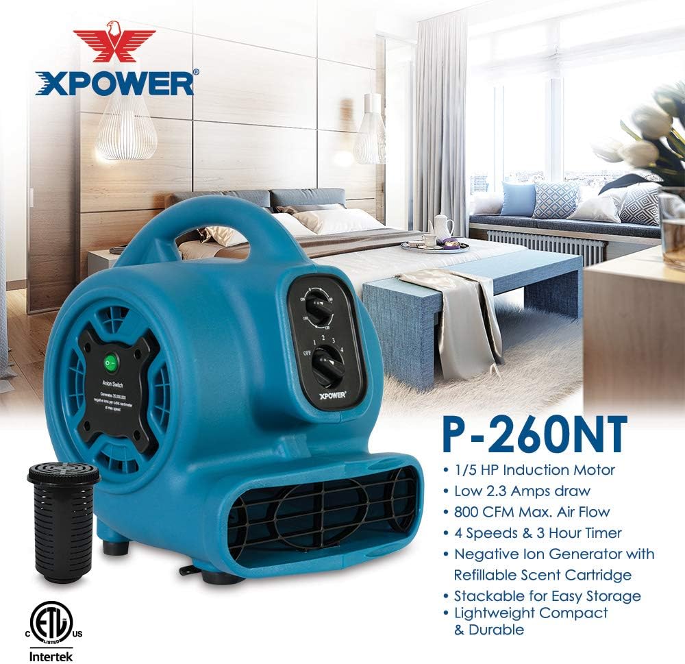 XPOWER P-260NT - Ventilador difusor de aroma con aroma aromático Freshen Air...