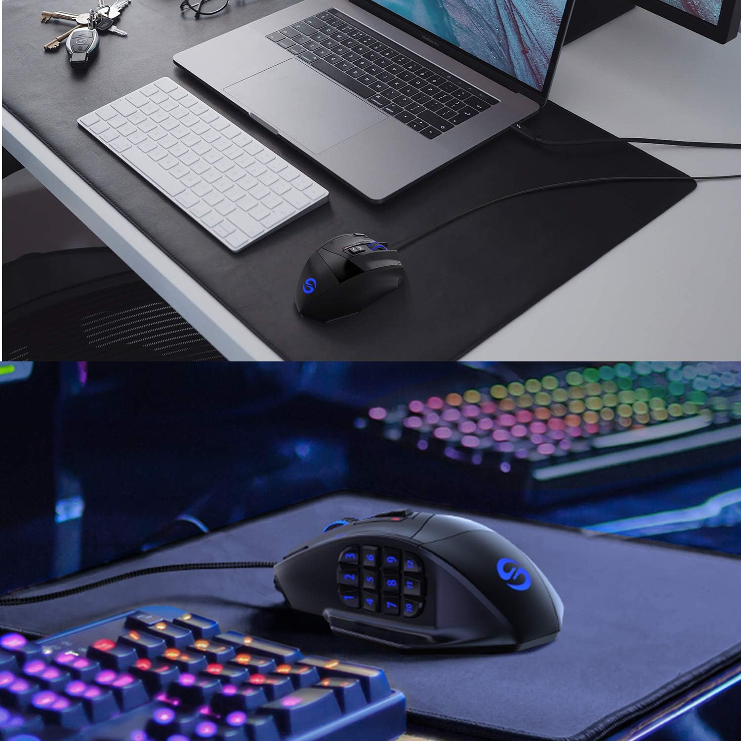 Mouse de gaming (Venus), Negro