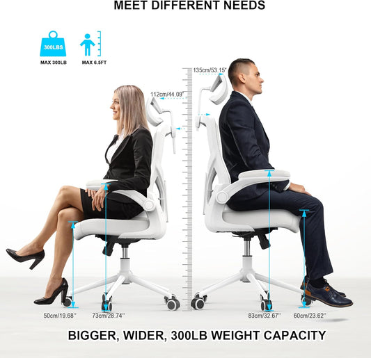 Silla de oficina en casa, silla de escritorio ergonómica y cómoda, silla de...