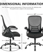 Silla de oficina ergonómica de malla giratoria para computadora, cómoda, brazos...