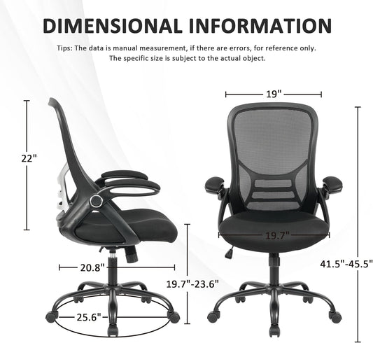 Silla de oficina ergonómica de malla giratoria para computadora, cómoda, brazos...