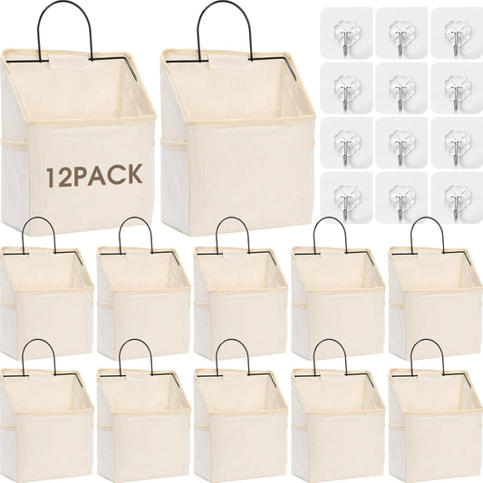 12 bolsas de almacenamiento para colgar en la pared, bolsa organizadora para