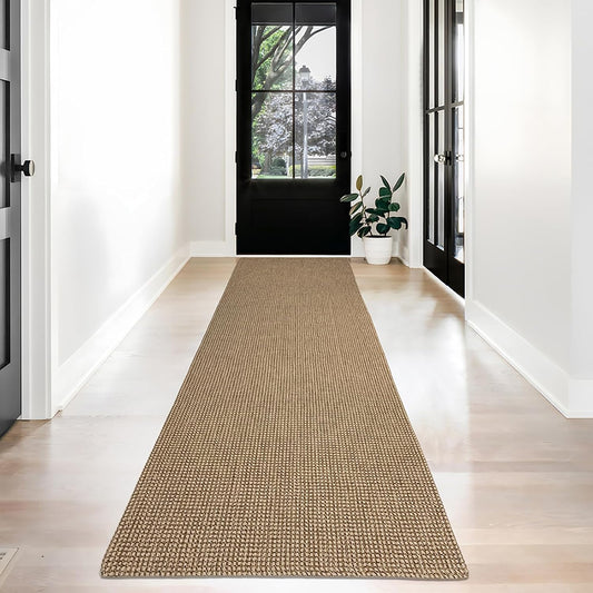 Alfombra larga lavable de estilo bohemio para pasillos de 2.6 x 12 pies, con