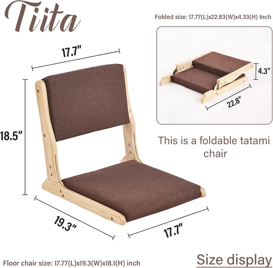 Muebles decorativos de silla Tatami, silla plegable de meditación, asiento de...