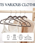 HOUSE DAY - Perchas de terciopelo antideslizantes para trajes (60 unidades)