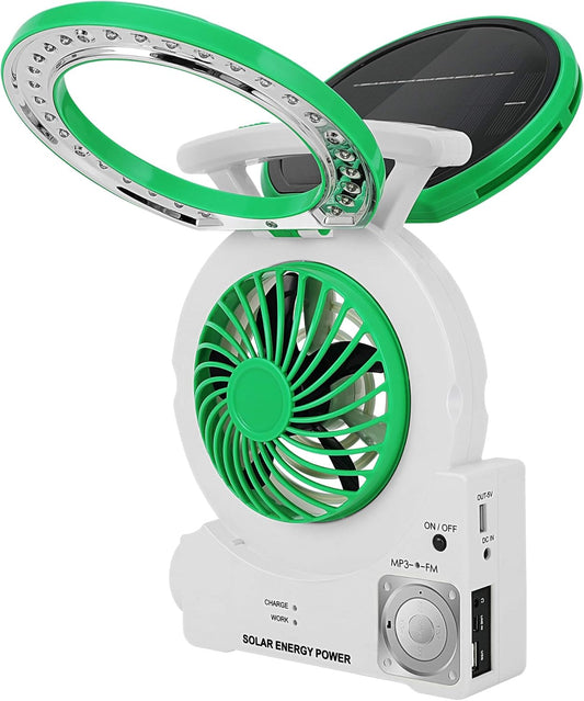 Ventilador solar para campamento, ventilador multifunción, ventilador portátil...