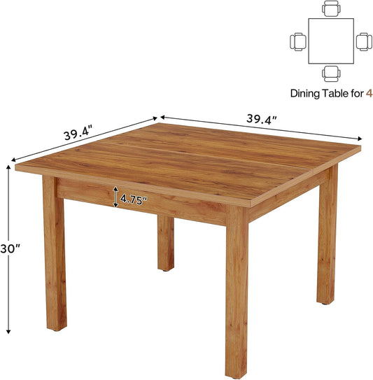 Tribesigns Mesa de comedor de madera, mesa de cocina de granja para comedor,...