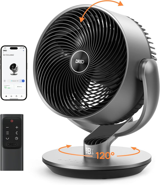 Dreo Ventiladores inteligentes para dormitorio, 11 pulgadas, ventilador...