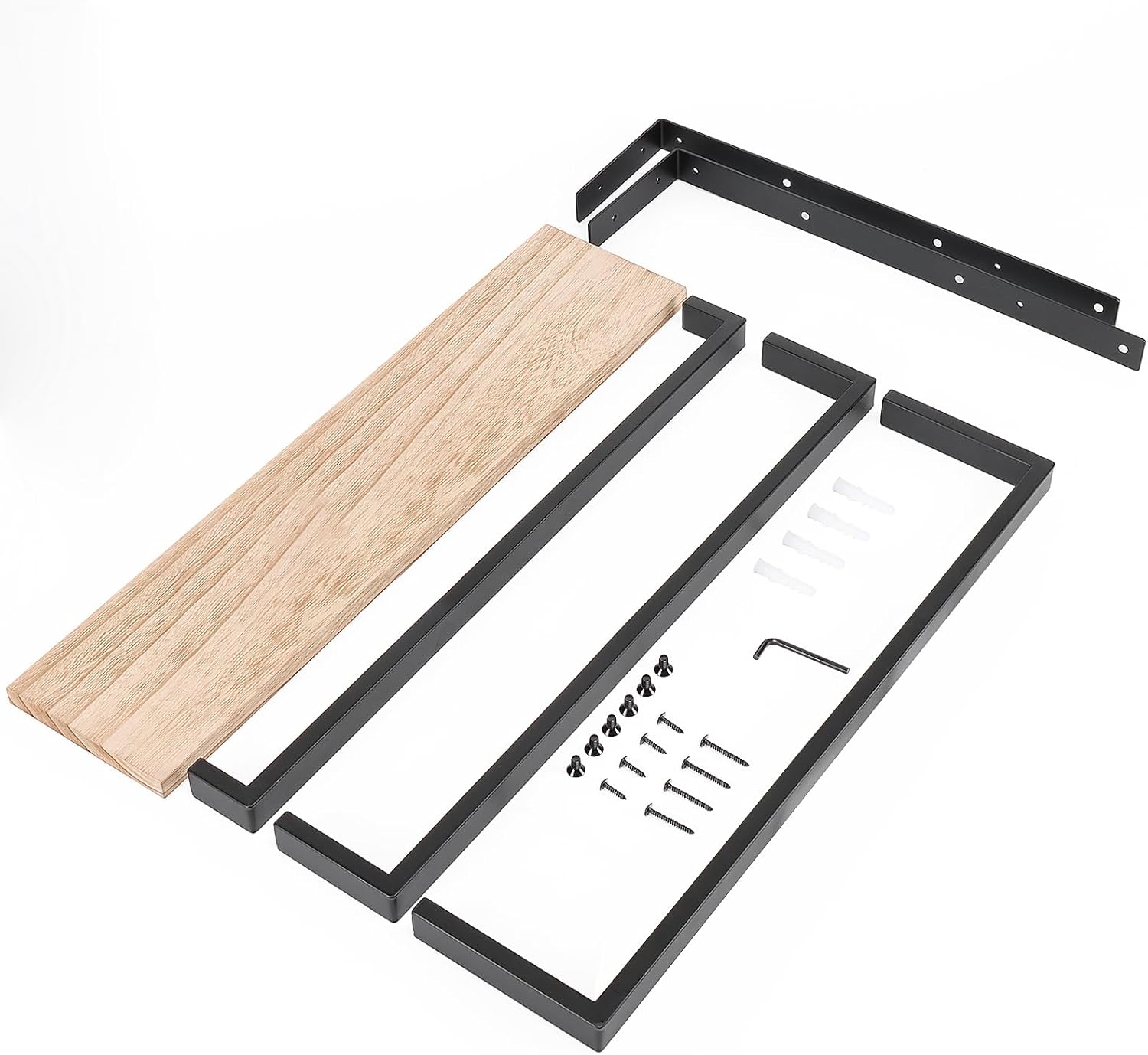 NearMoon Toallero colgante para baño, toallero de metal grueso con estante de...