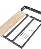NearMoon Toallero colgante para baño, toallero de metal grueso con estante de...