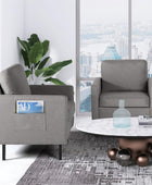 STHOUYN Cómoda silla decorativa pequeña de tela con brazo, para sala de estar,...