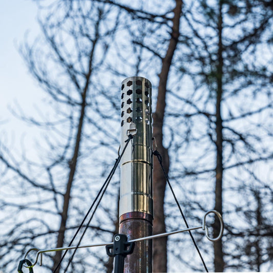 SoloWilder Tubo de estufa de leña Spark Arrestor Male Head Version 2.36