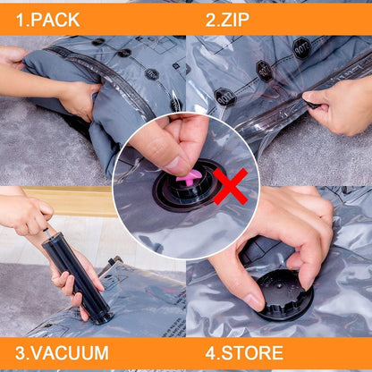 Paquete de 24 bolsas de almacenamiento al vacío con bomba eléctrica, (5 jumbo,