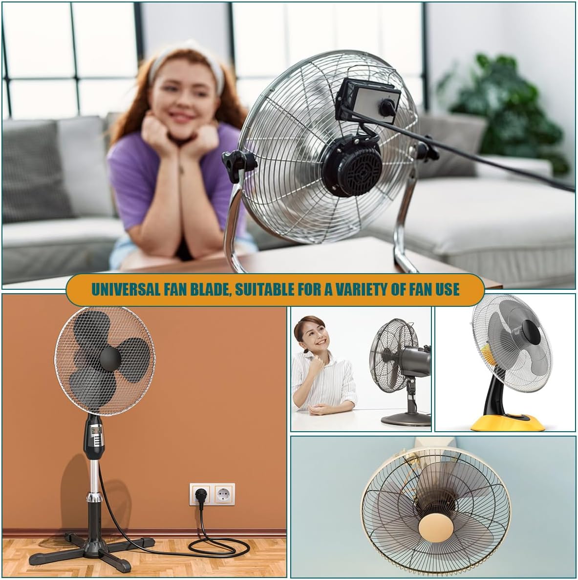 Cuchillas de ventilador de plástico de 16 pulgadas, ventilador universal para...