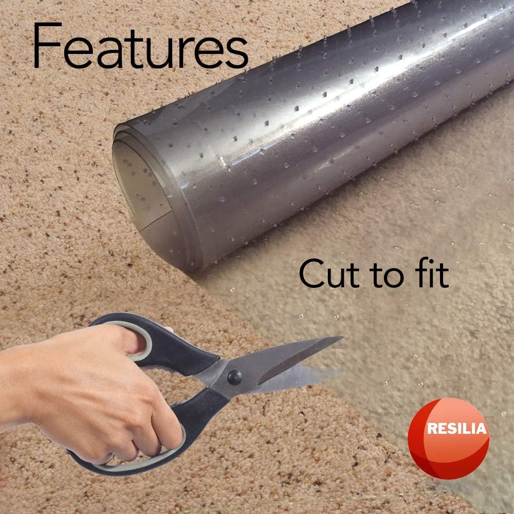 Vinilo transparente de lujo, alfombra de plástico para alfombra de pelo