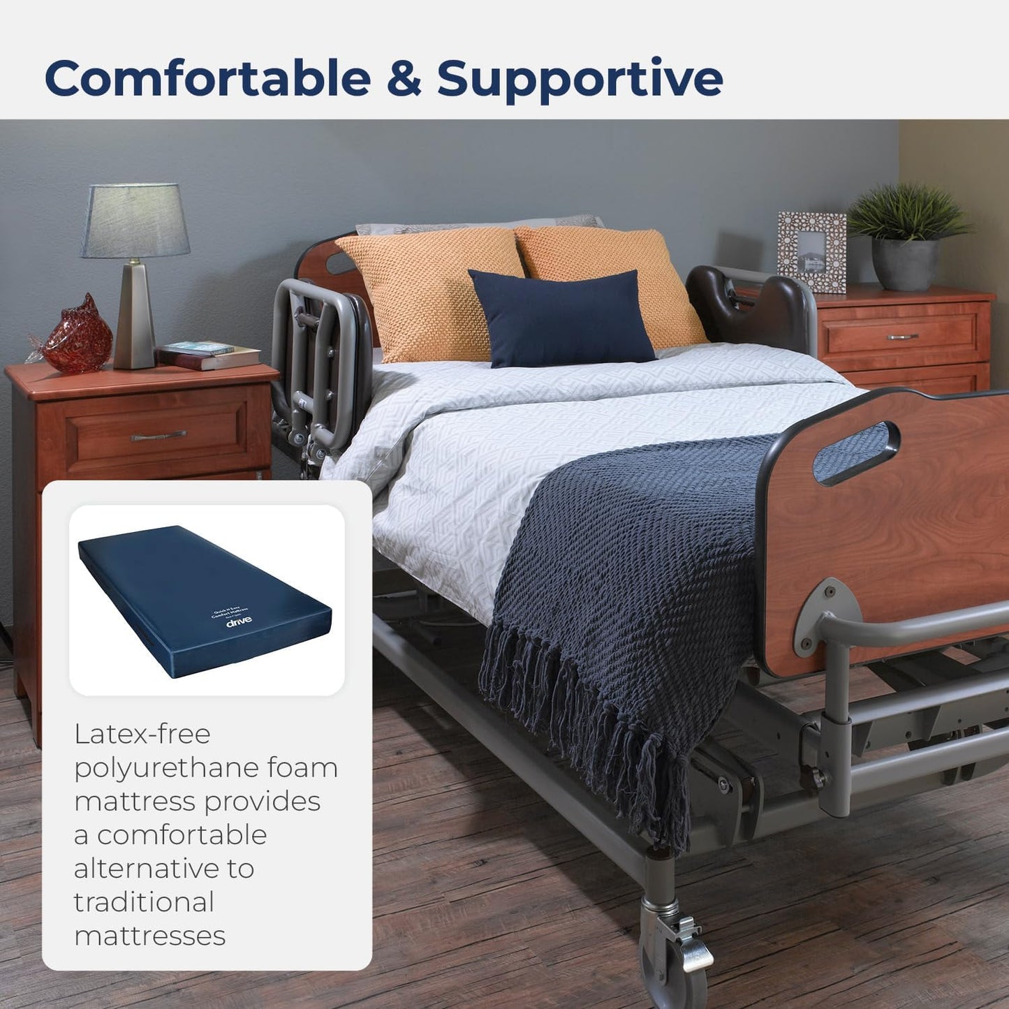 Colchón FoamQuick'n Easy Comfort, color azul