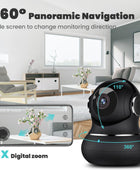 litokam Cámara de seguridad interior 2K, cámaras de 360 para seguridad del...