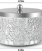 Tarros de baño q titular de la punta, soporte para hisopos de algodón de vidrio...