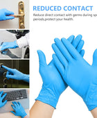 Guantes grandes transparentes y guantes grandes azules para cocina, cocina,