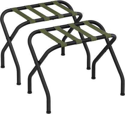 Portaequipajes para habitación de invitados, juego de 2 soportes para maleta,