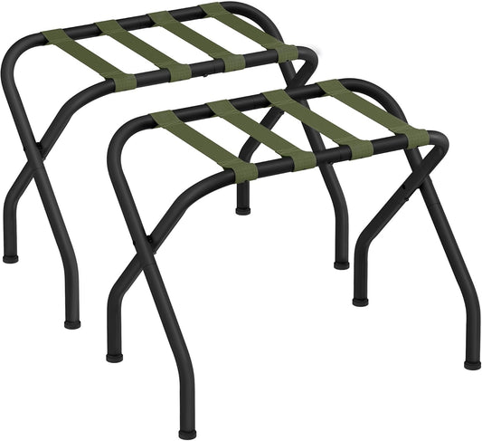 Portaequipajes para habitación de invitados, juego de 2 soportes para maleta,