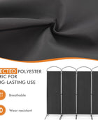 Giantex Divisor de habitación plegable de 4 paneles de 6.2 pies, color gris,...
