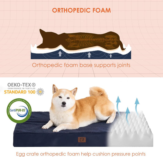 Camas ortopédicas XL para perros extragrandes con funda extraíble lavable,