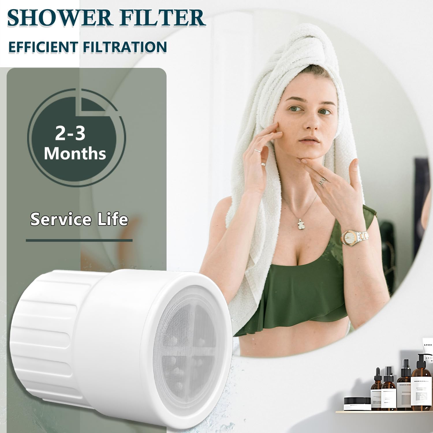 Filtro de repuesto compatible con cabezal de ducha filtrado JOLIE, filtro de...