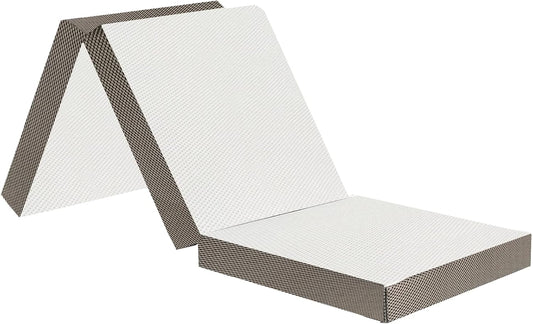 Colchón de espuma viscoelástica de gel con cremallera triple de 3 pulgadas,