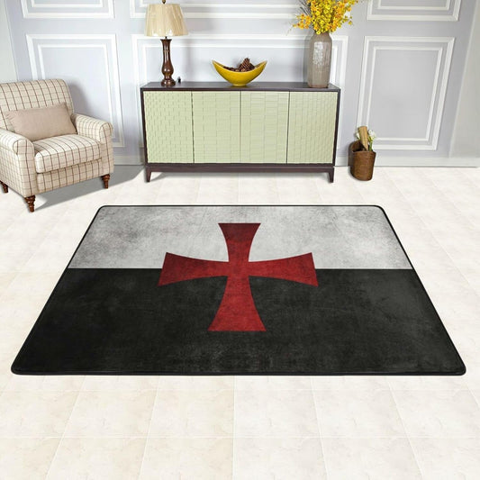 Symbol of The Knights Templar - Alfombra grande para sala de estar, dormitorio,...