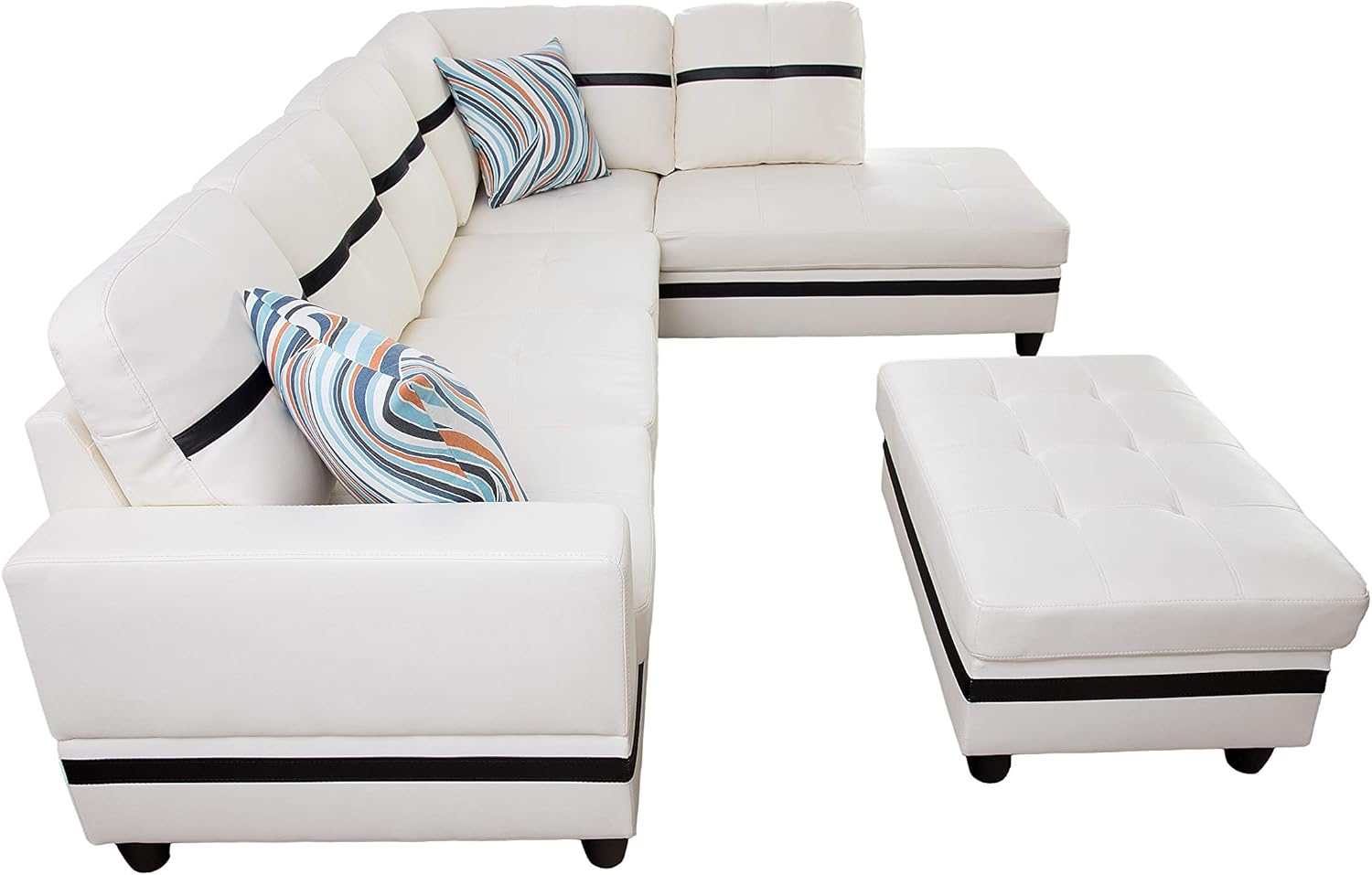Golden Coast Furniture - Juego de sofá seccional en forma de L, juego de sofá...