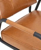 glitzhome Juego de 2 sillas decorativas de piel sintética, silla moderna de...