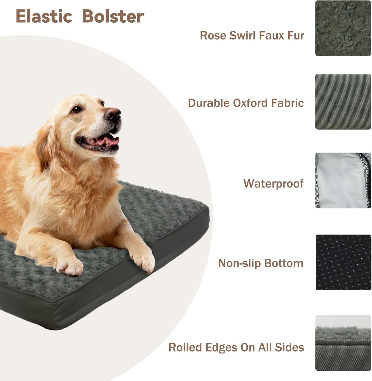 Cama para perros de razas medianas, cama ortopédica para perros, alfombrilla de...