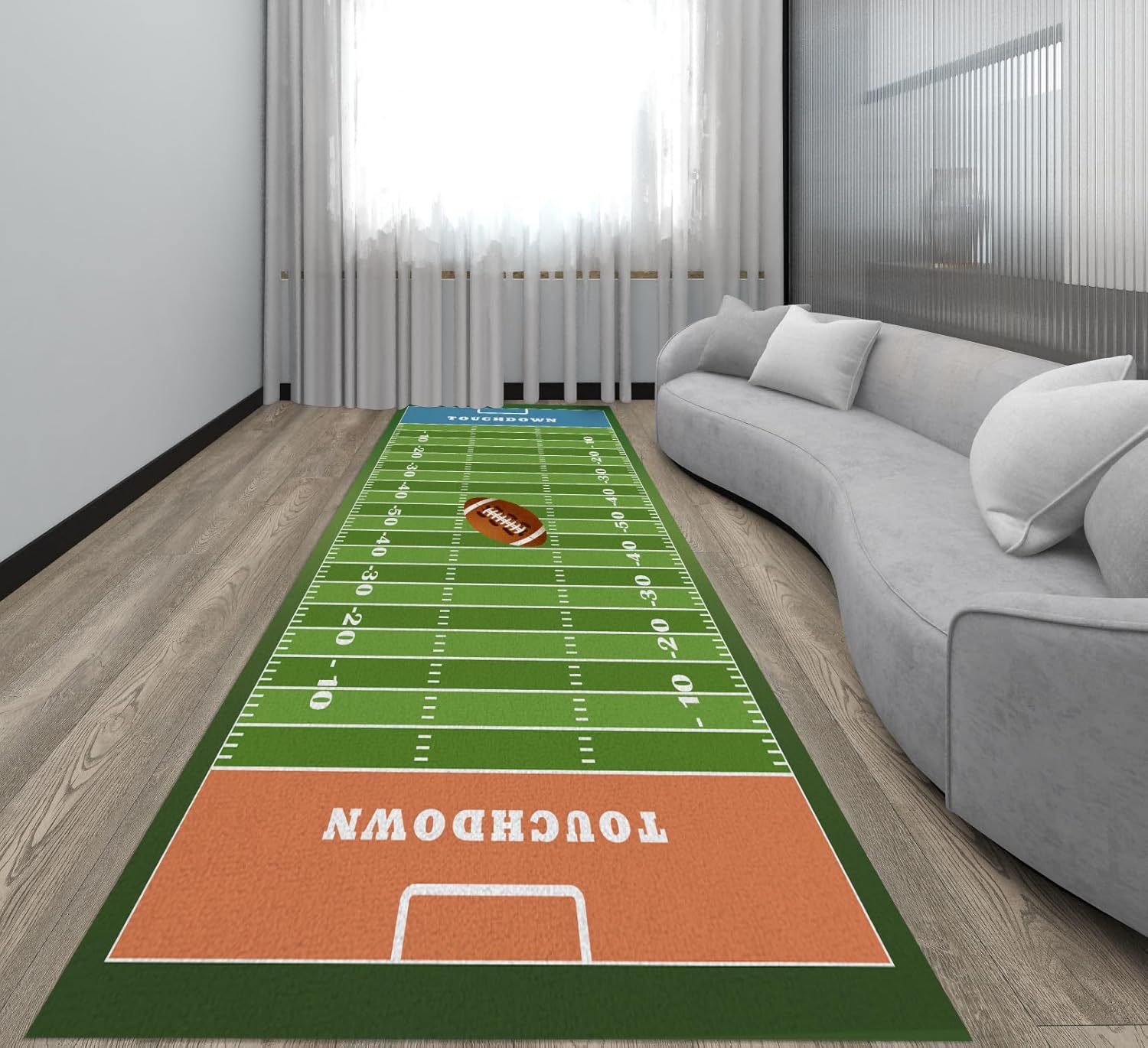 Alfombra deportiva de fútbol americano, alfombra antideslizante para pasillo,...