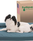 Furhaven - Cama Pinsonic con acolchado de patas estampadas para perro,...