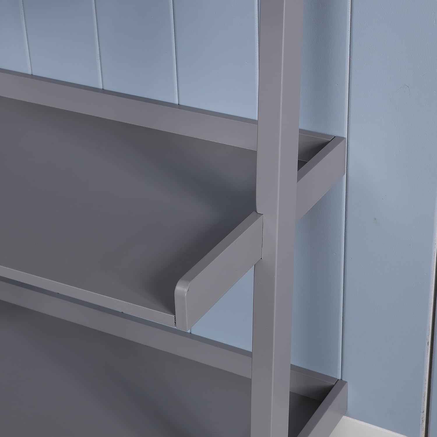 Estante de libros con escalera inclinada de 5 niveles, estante de...