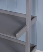 Estante de libros con escalera inclinada de 5 niveles, estante de...