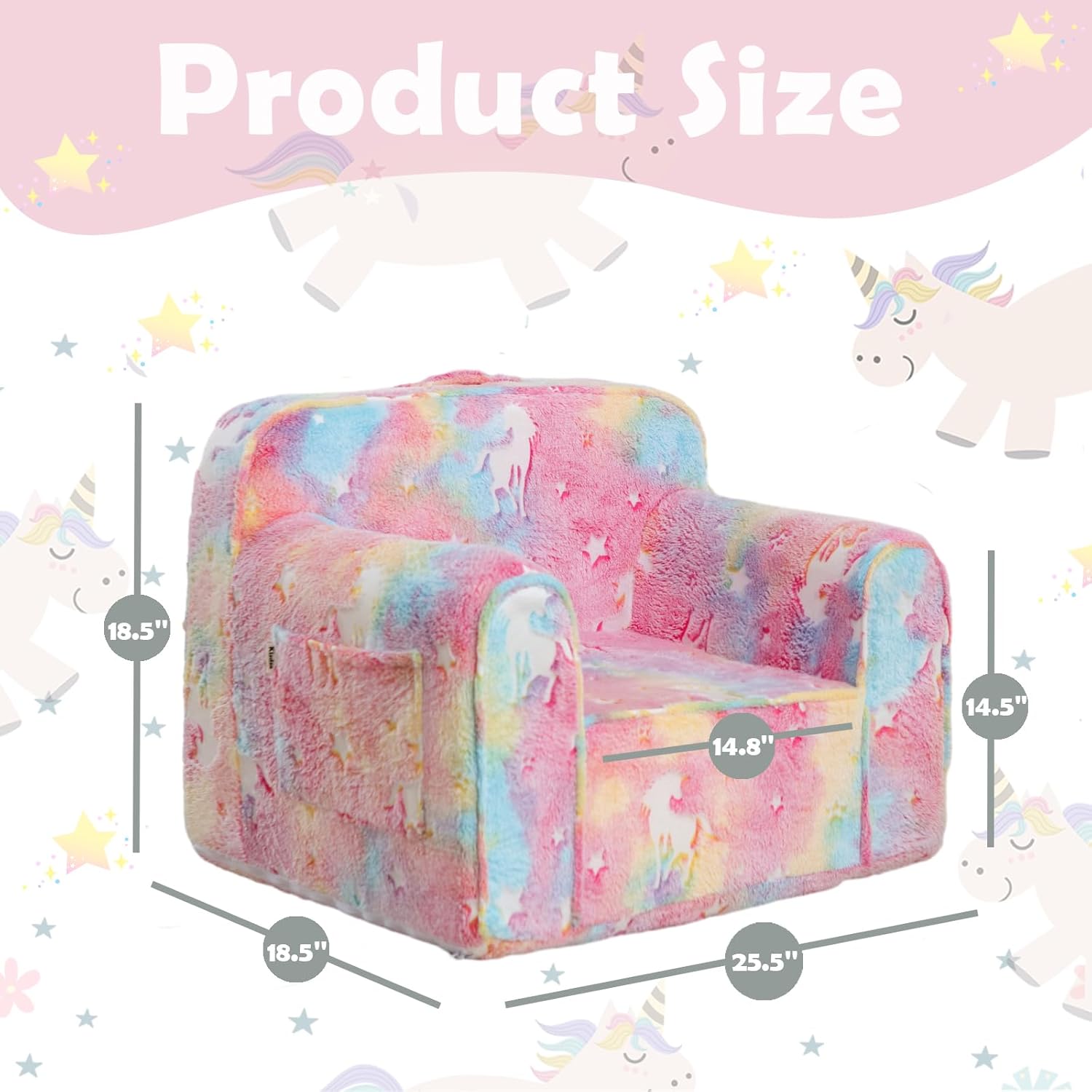 Cómoda silla para niños, silla de espuma para niños, sillón para niños...