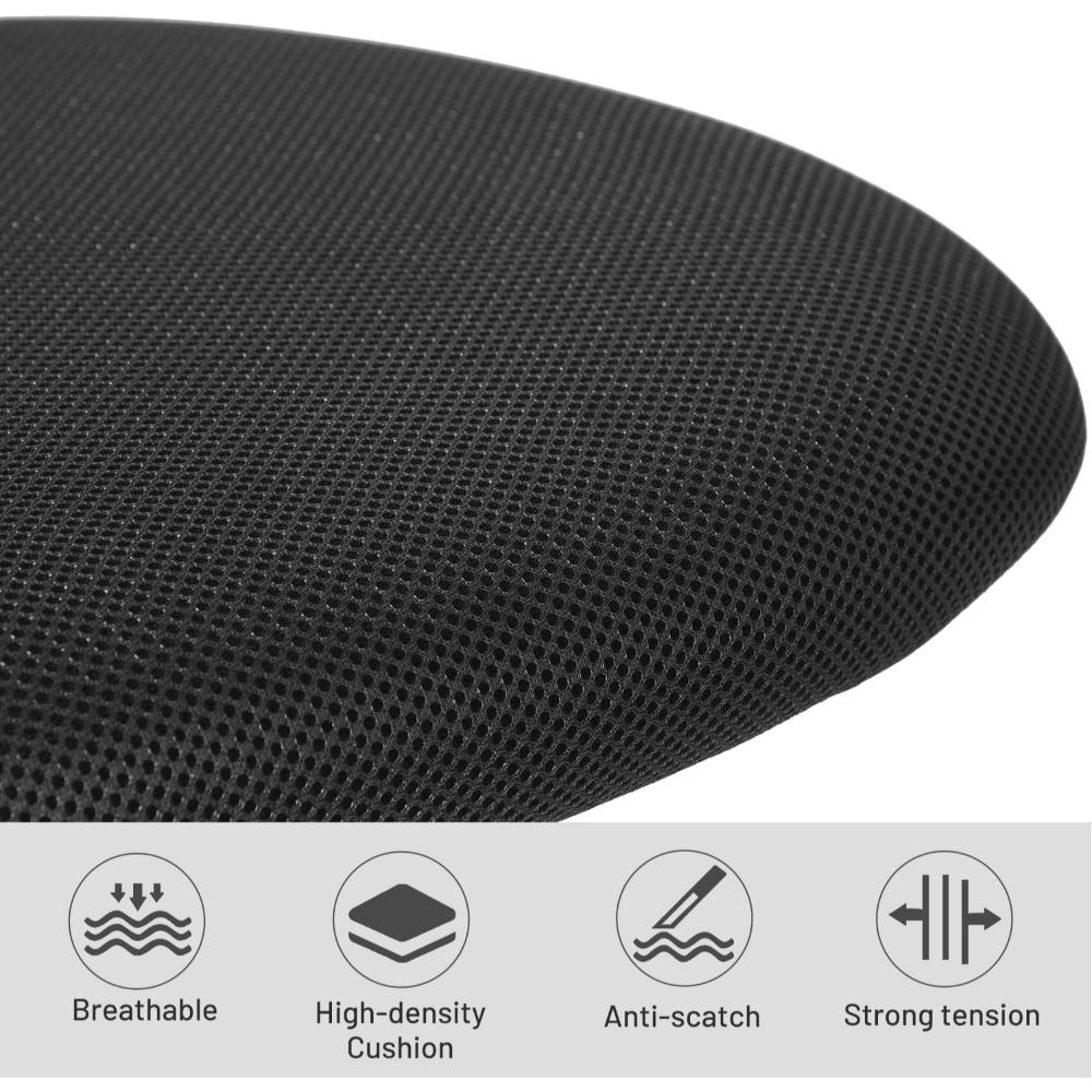 Silla Furniturer, Ergonómica, Siento De Malla Giratoria Con Altura Ajustable