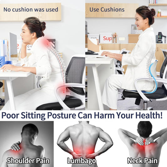 Soporte lumbar para silla, cojín ergonómico de apoyo lumbar para silla de...
