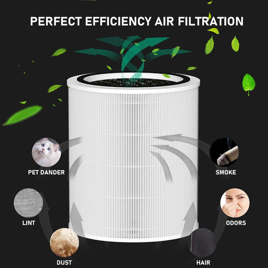 Carmerny Core 400S H13 - Filtro de repuesto True HEPA compatible con LEVOIT...