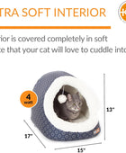 K&H Pet Products Thermo-Pet Cave - Cama para gatos con calefacción, color azul...