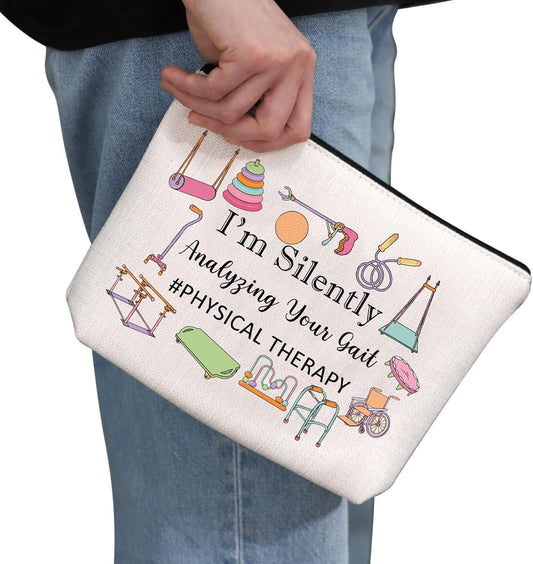 G2TUP Regalo de terapia física I'm Silently Analyzing Your Gait Makeup Bag